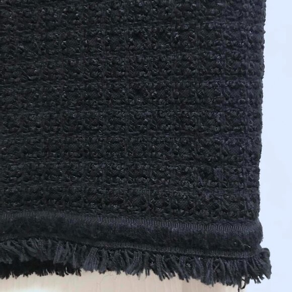 Cute Talbots Black Textured Pencil Skirt with FUN Furry Hem!!! - Picture 2 of 15